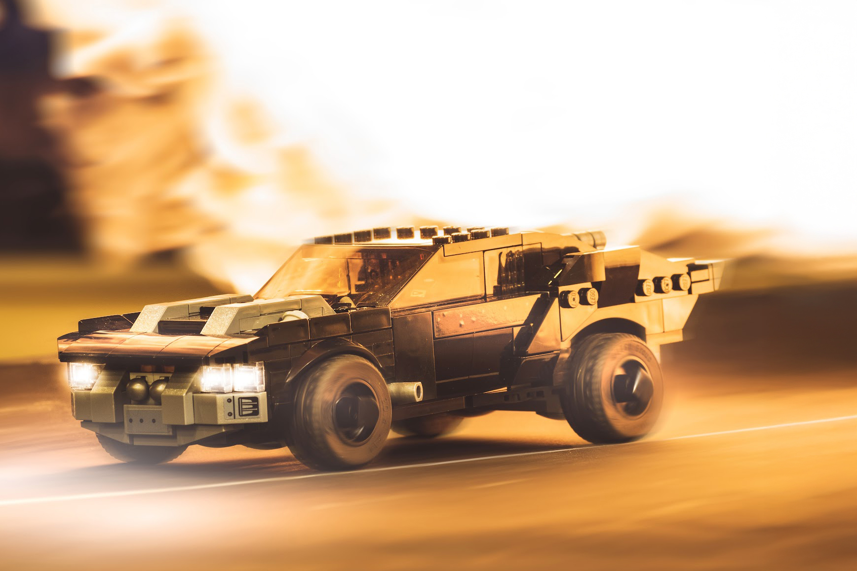 black lego car, fast